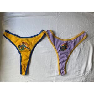NWOT Vintage Dragon Ball Ranfan Girl-Fu Anime Thong Panty Size M/6 Y2K